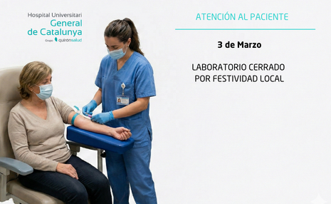 Laboratorio cerrado por festividad hugc